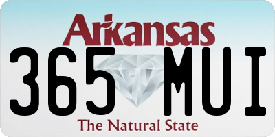 AR license plate 365MUI