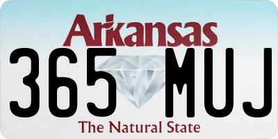 AR license plate 365MUJ