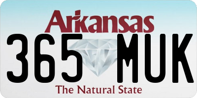 AR license plate 365MUK