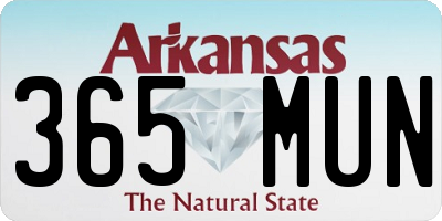 AR license plate 365MUN