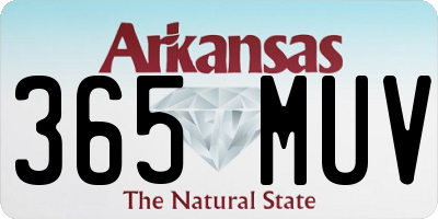 AR license plate 365MUV