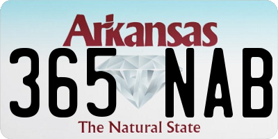 AR license plate 365NAB