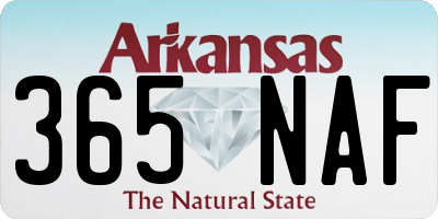 AR license plate 365NAF