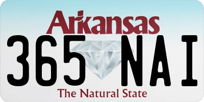 AR license plate 365NAI