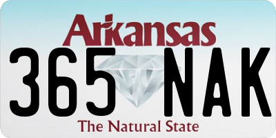 AR license plate 365NAK