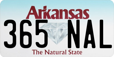 AR license plate 365NAL