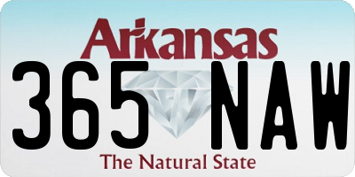 AR license plate 365NAW