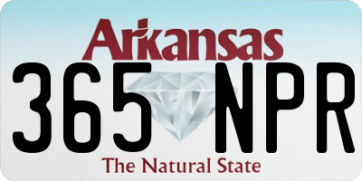 AR license plate 365NPR