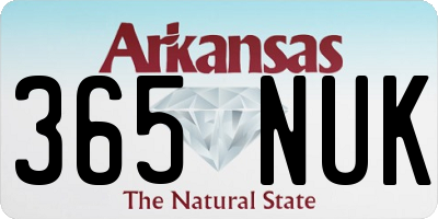 AR license plate 365NUK