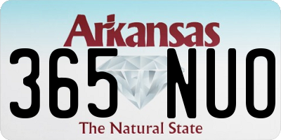 AR license plate 365NUO