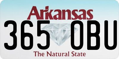 AR license plate 365OBU