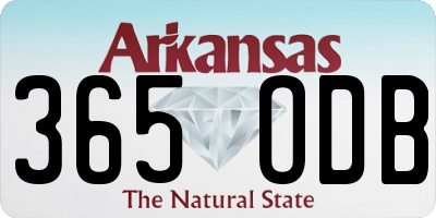 AR license plate 365ODB
