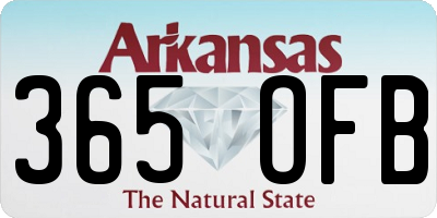 AR license plate 365OFB