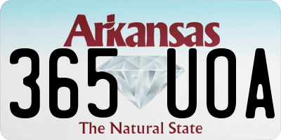 AR license plate 365UOA