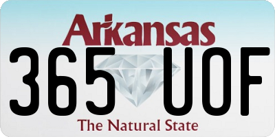 AR license plate 365UOF