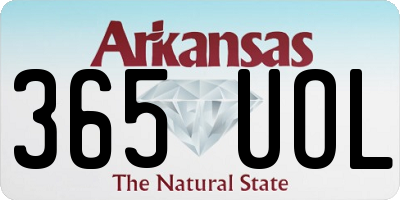 AR license plate 365UOL