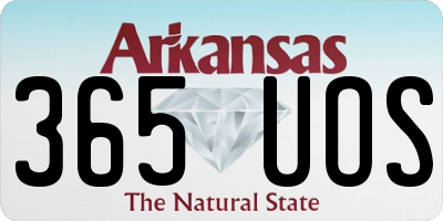 AR license plate 365UOS