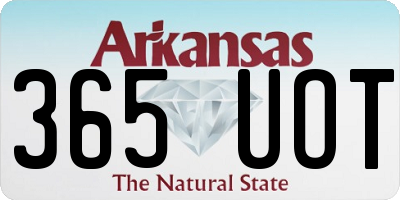 AR license plate 365UOT