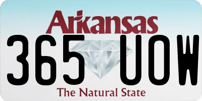 AR license plate 365UOW