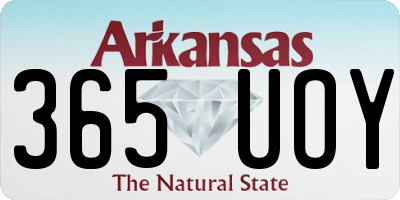 AR license plate 365UOY