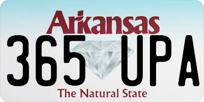 AR license plate 365UPA
