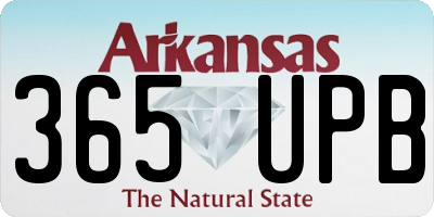 AR license plate 365UPB