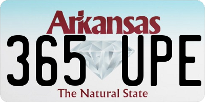 AR license plate 365UPE