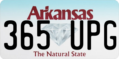 AR license plate 365UPG