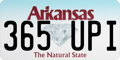 AR license plate 365UPI