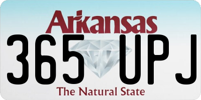 AR license plate 365UPJ