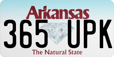 AR license plate 365UPK
