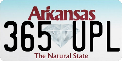AR license plate 365UPL