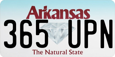AR license plate 365UPN