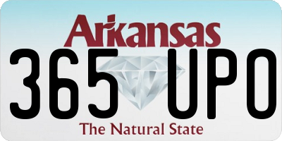 AR license plate 365UPO
