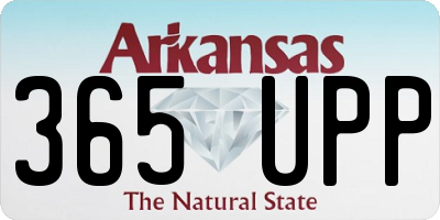 AR license plate 365UPP