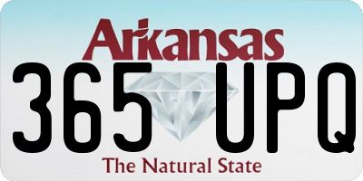 AR license plate 365UPQ