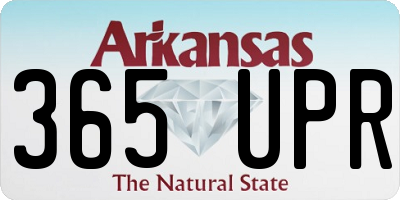 AR license plate 365UPR