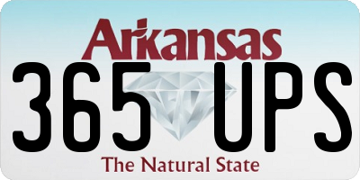 AR license plate 365UPS