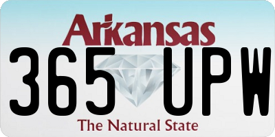 AR license plate 365UPW