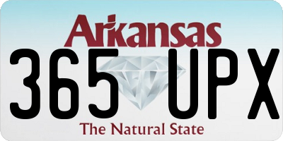 AR license plate 365UPX