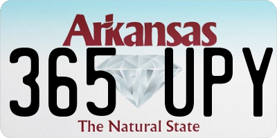 AR license plate 365UPY