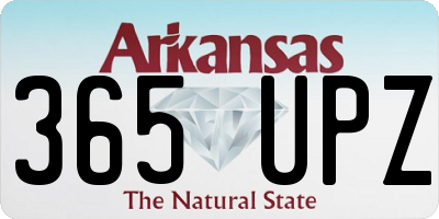 AR license plate 365UPZ