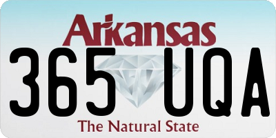 AR license plate 365UQA