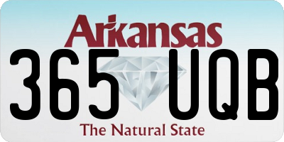 AR license plate 365UQB