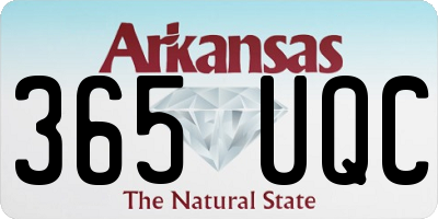 AR license plate 365UQC