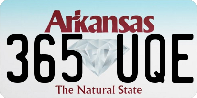 AR license plate 365UQE