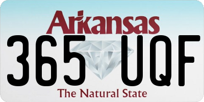 AR license plate 365UQF