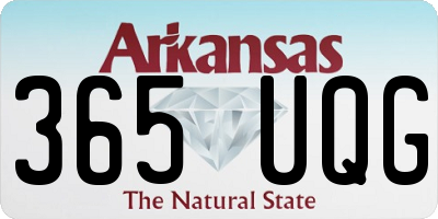 AR license plate 365UQG