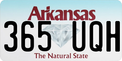 AR license plate 365UQH