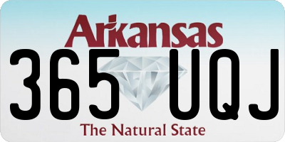 AR license plate 365UQJ